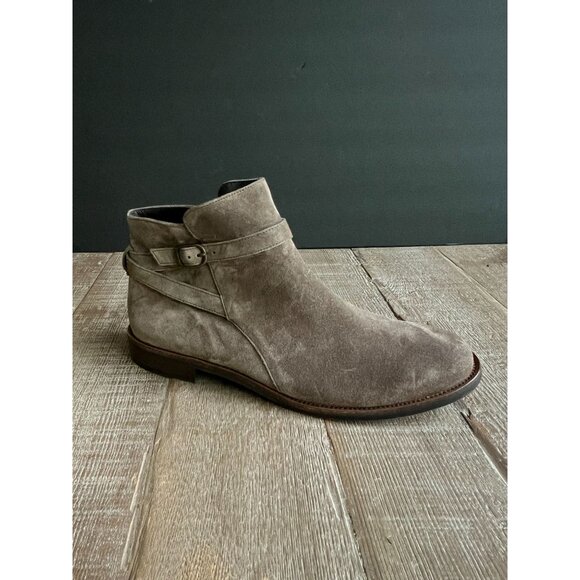 Paul Green Reeve Booties Taupe Suede Ankle Boots W/ Buckle Size UK 7.5/ US 10 - Picture 7 of 9